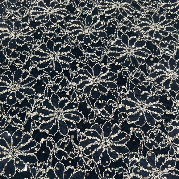 Connect Apparel Gold Black Floral Dark Romantic Cowl Sheath Dress 12 Y2K - Picture 6 of 16